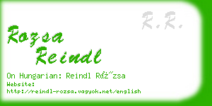 rozsa reindl business card